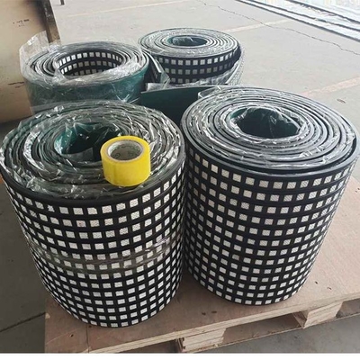 Băng tải trống gốm uốn cong ròng rọc tấm cao su